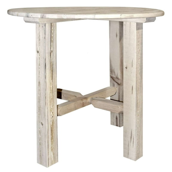 Montana Collection Counter Height Bistro Table, Clear Lacquer Finish