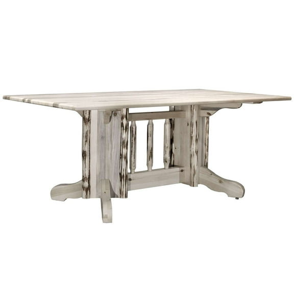 Montana Collection Double Pedestal Dining Table, Clear Lacquer Finish