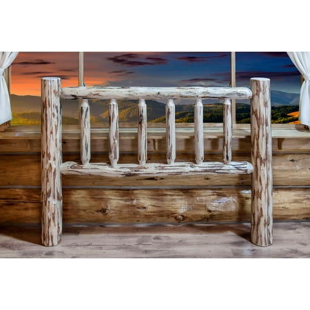 Montana Collection Eastern King Headboard, Clear Lacquer Finish