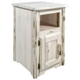 thumbnail image 1 of Montana Collection End Table w/ Door, Left Hinged, Clear Lacquer Finish, 1 of 4