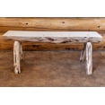thumbnail image 1 of Montana Collection Half Log Bench, Clear Lacquer Finish, 4 Foot, 1 of 4