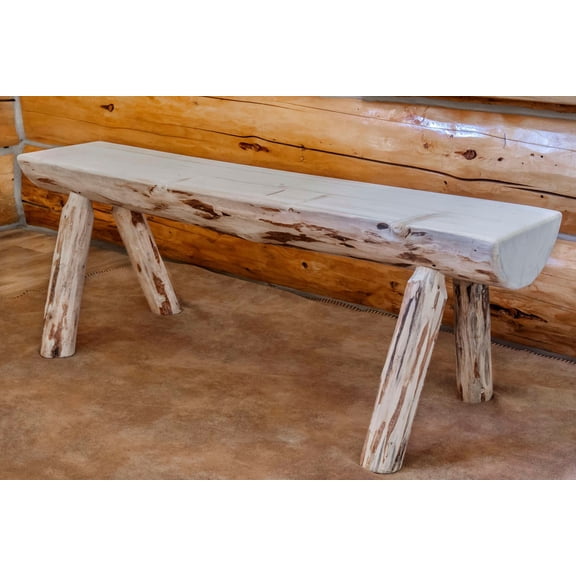Montana Collection Half Log Bench, Ready to Finish, 5 Foot