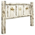 thumbnail image 1 of Montana Collection King Headboard w/ Laser Engraved Bronc Design, Ready to Finish, 1 of 5