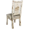 thumbnail image 1 of Montana Collection Side Chair w/ Laser Engraved Moose Design, Clear Lacquer Finish, 1 of 5