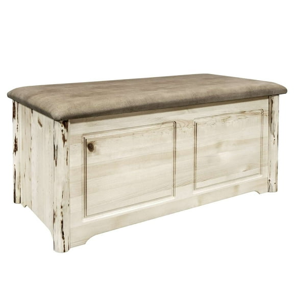 Montana Collection Small Blanket Chest, Buckskin Upholstery, Ready to Finish