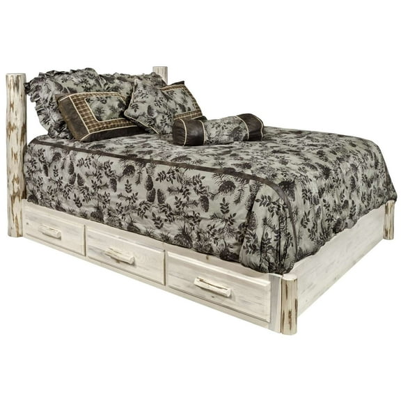 Montana Collection Twin Platform Bed w/ Storage, Ready to Finish