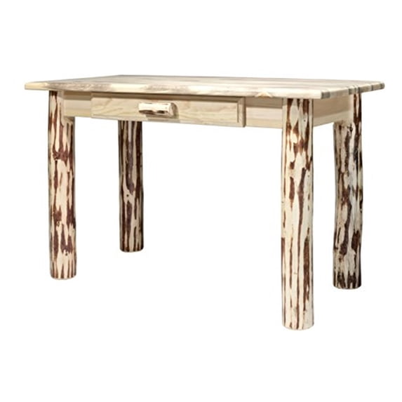 Montana Collection Writing Desk, Clear Lacquer Finish