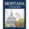 thumbnail image 1 of Montana Coloring Book: Adult Painting on USA States Landmarks and Iconic, Gifts for Montana Tourist, (Paperback), 1 of 1