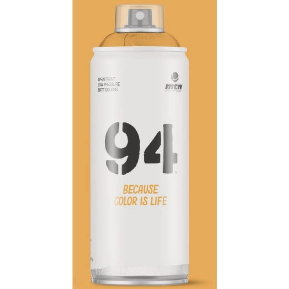 Montana Colors 1863364 11 oz 94 Matte Spray Paint, Medium Yellow - 6 per Pack