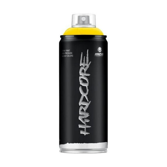 Montana Colors 1863737 11 oz Hardcore Gloss Spray Paint, Light Yellow