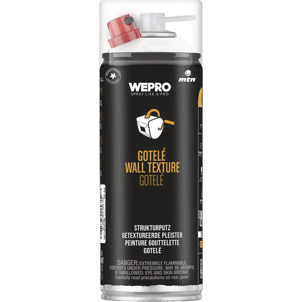 Montana Colors MTN Pro Stipple Granite Texture Spray Paint - Ideal for Indoor Use, Textured Effect for Stone, Granite and Marble Look - Speckled Finish - 400ml