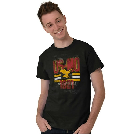 Montana Distressed Vintage Eagle MO Men's Graphic T Shirt Tees Brisco Brands L