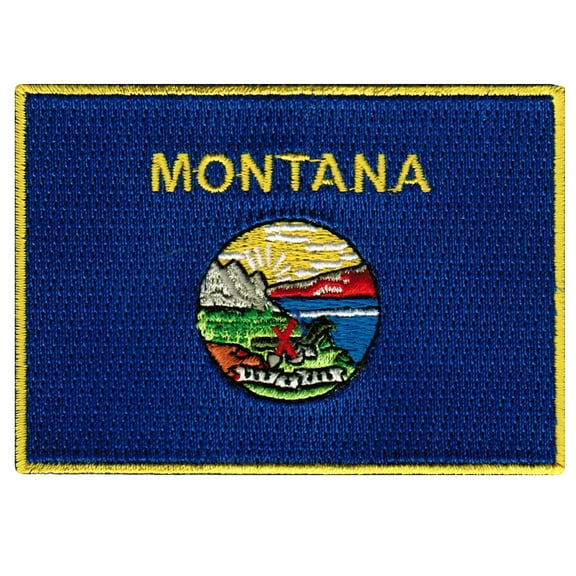 Montana Embroidered Iron-On Flag Patch