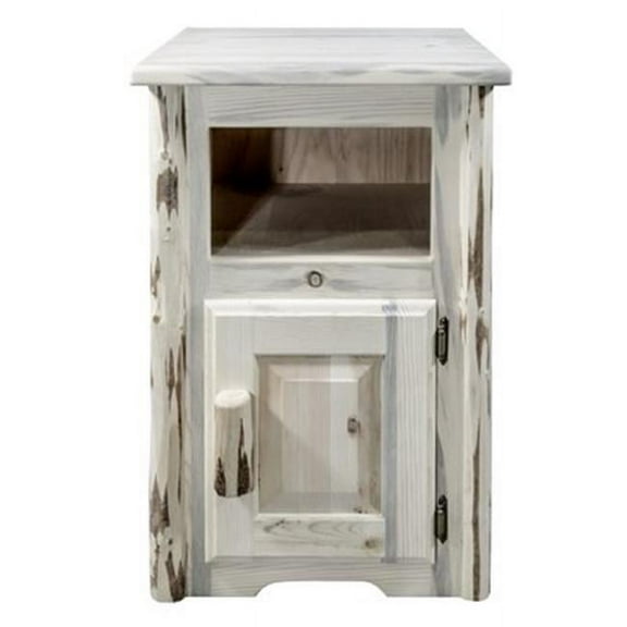 Montana Entry Table with Door Right Hinged, Clear Lacquer