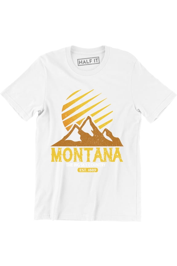 Montana Est. 1889 The Big Sky Country Tourist Men's T-Shirt