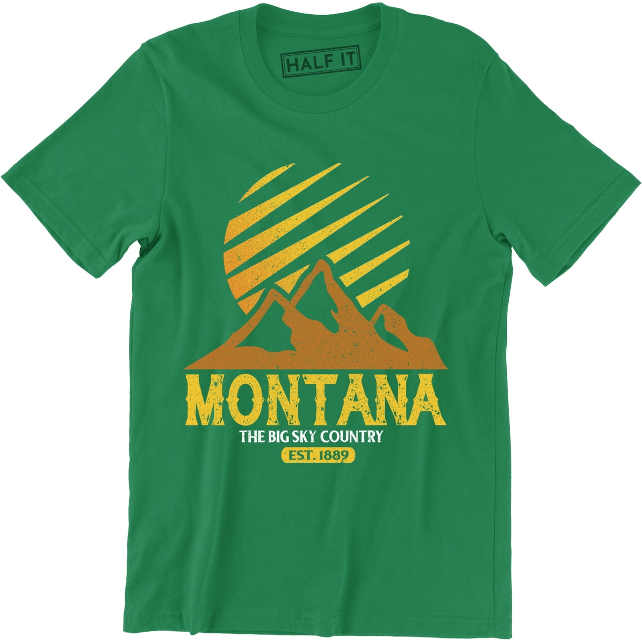 Montana Est. 1889 The Big Sky Country Tourist Men's T-Shirt - Walmart ...