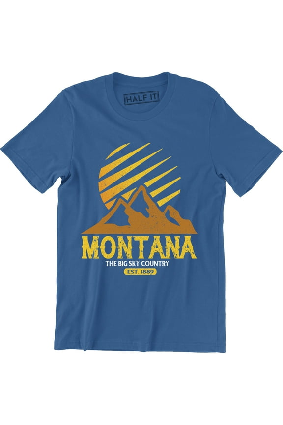 Montana Est. 1889 The Big Sky Country Tourist Men's T-Shirt