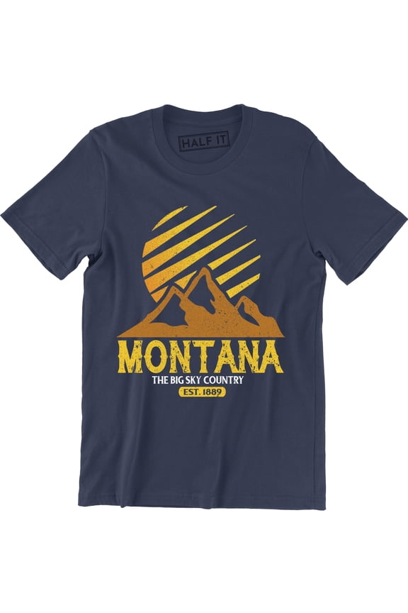 Montana Est. 1889 The Big Sky Country Tourist Men's T-Shirt