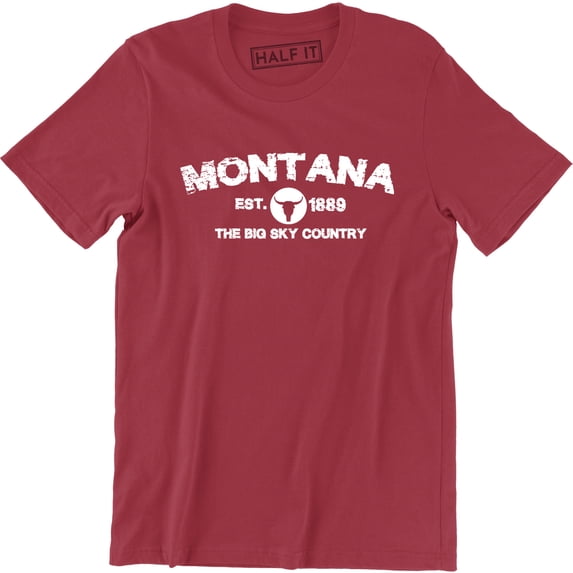 Montana Est. 1889 The Big Sky Country Tourist Men's Tee Shirt