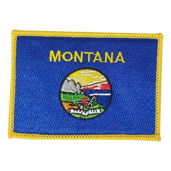 Montana Flag Embroidered Patch Iron/Sew-On Applique Explore Travel Souvenir