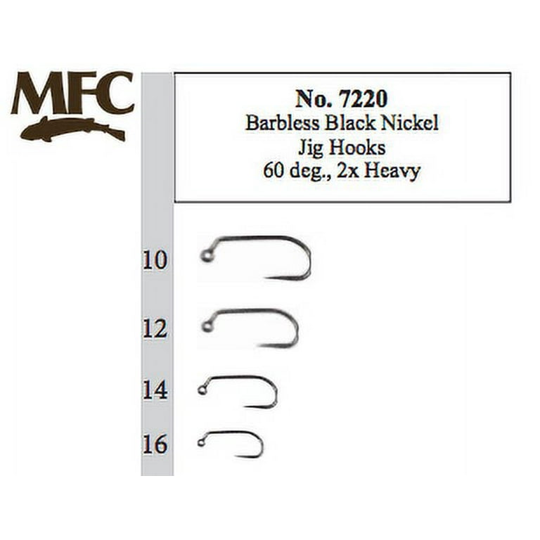 Montana Fly Company Barbless Black Jig Hook 7220 - 25 Pack | Size 10