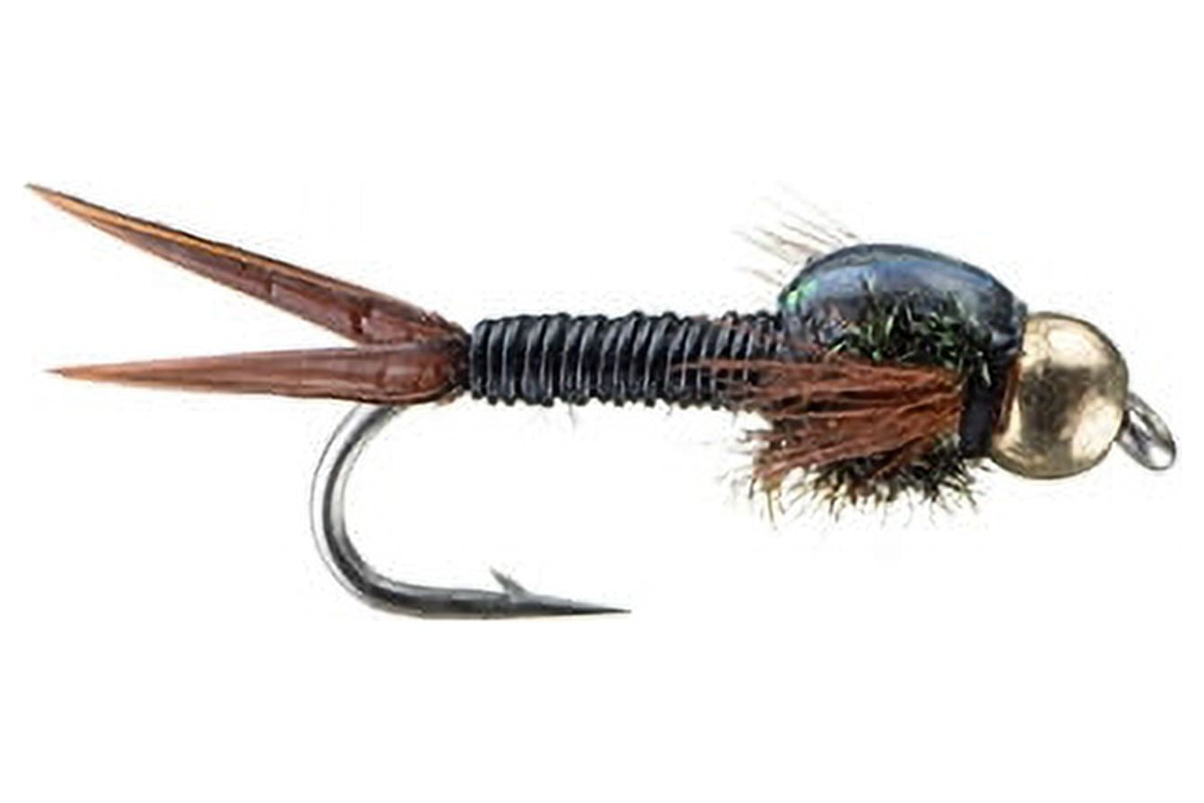 Montana Fly Company Beadhead Epoxyback Copper Nymph Black - Size 20 - 1 ...