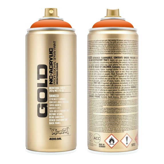 Montana GOLD 400 ml Spray Color, Shock Orange