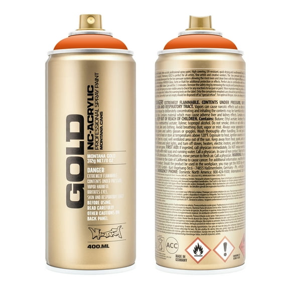 Montana GOLD 400 ml Spray Color, Shock Orange