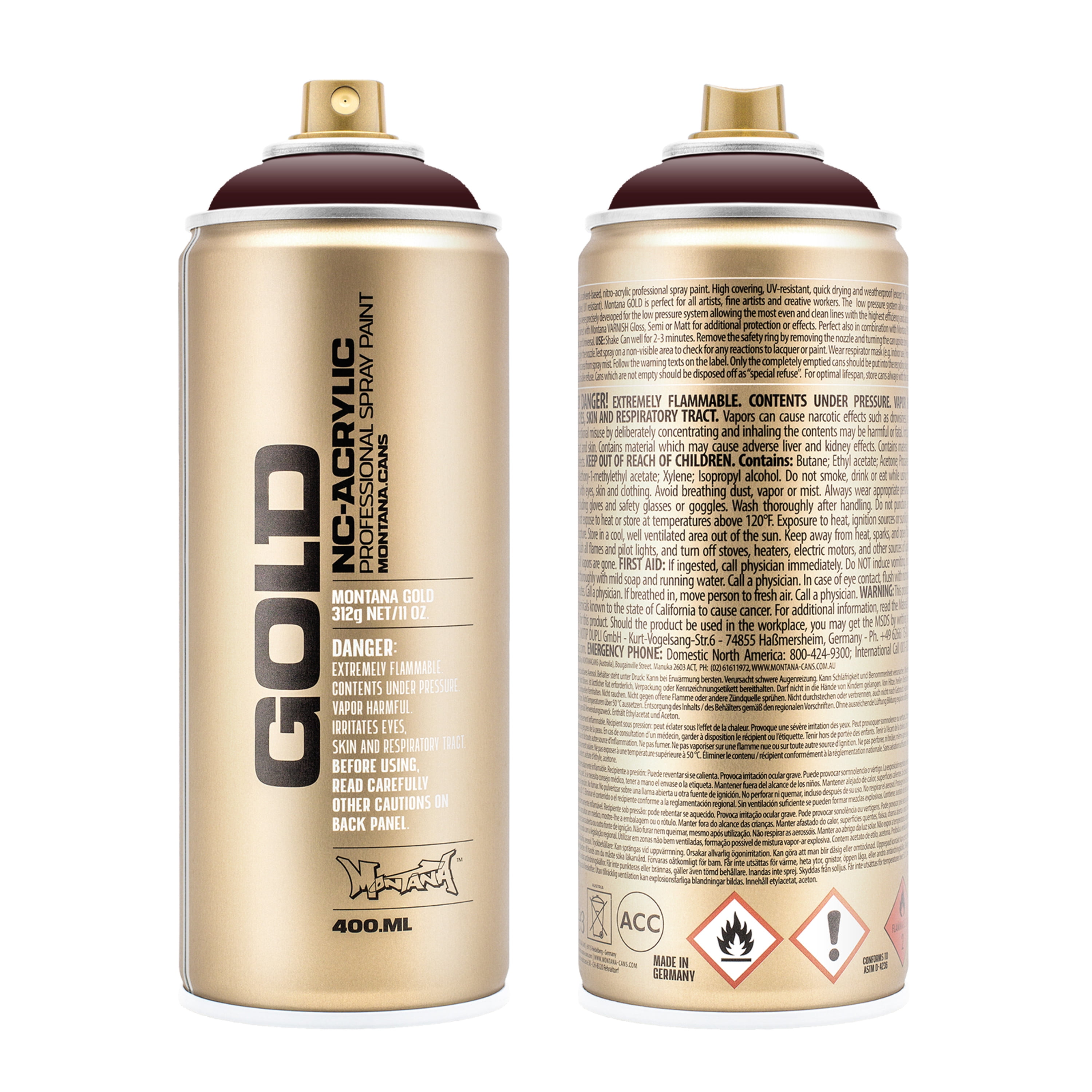 Montana GOLD 400 ml Spray Color, Wine Red