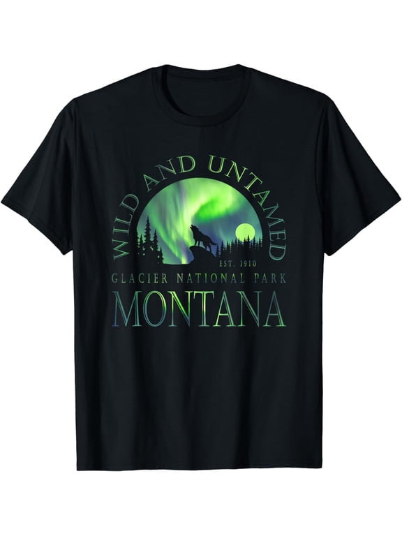 Montana - Glacier National Park - Northern Lights T-Shirt