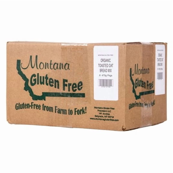 Montana Gluten Free Bread Mix, Toasted Oat, GF, Organic-6 x 1 lb