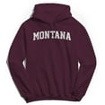 thumbnail image 1 of Montana Graphic Maroon Men's Cotton Pullover Hoodie, 1 of 1