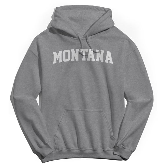 Montana Graphic Sport Grey Men's Cotton Pullover Hoodie