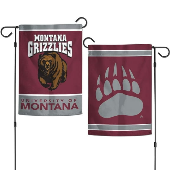 Montana Grizzlies 12.5 x 18" Double Sided Yard and Garden College Banner Flag Is Printed in the USA