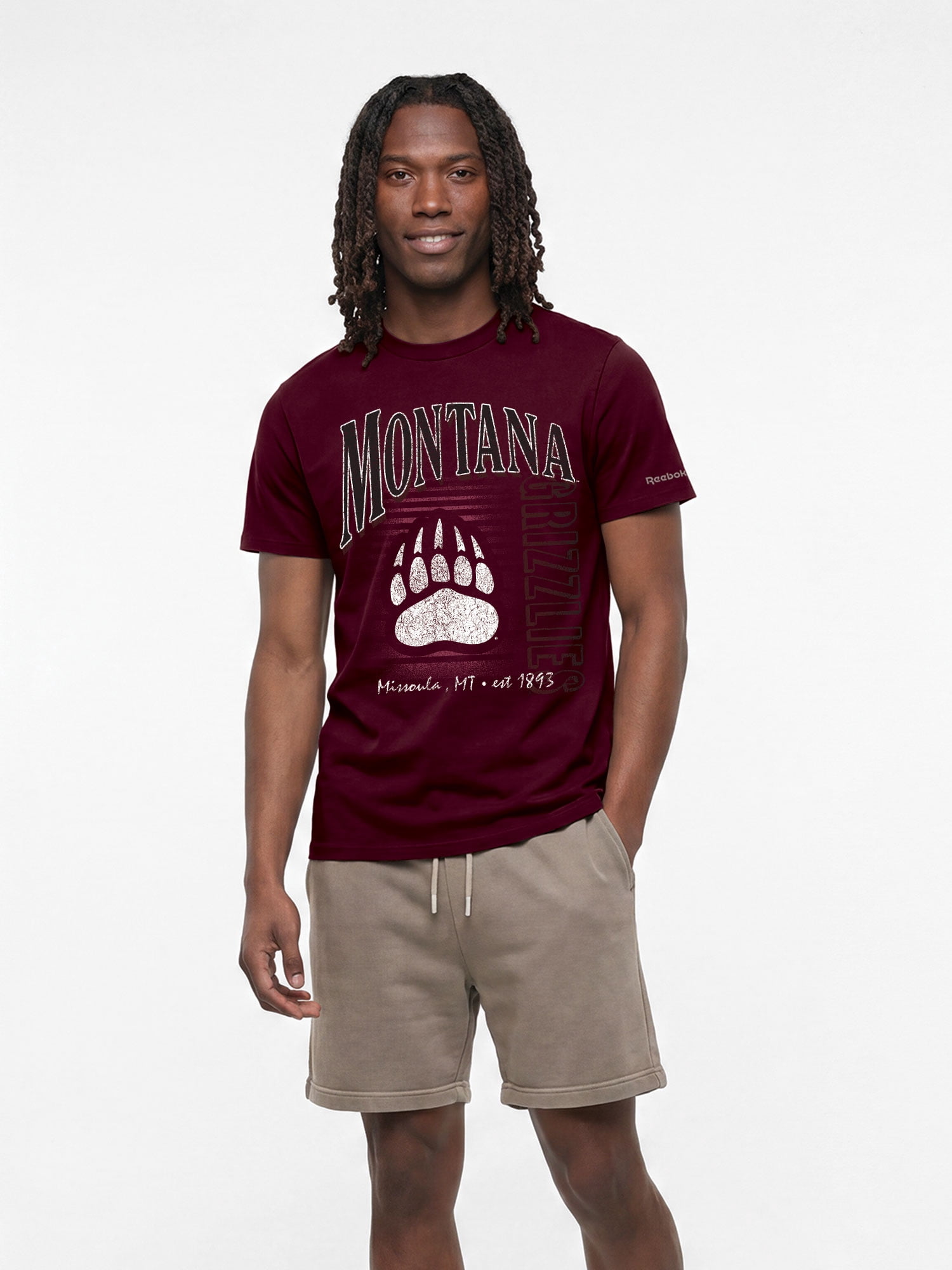 Montana Grizzlies Reebok Mens Crew Neck Short Sleeve T-Shirt