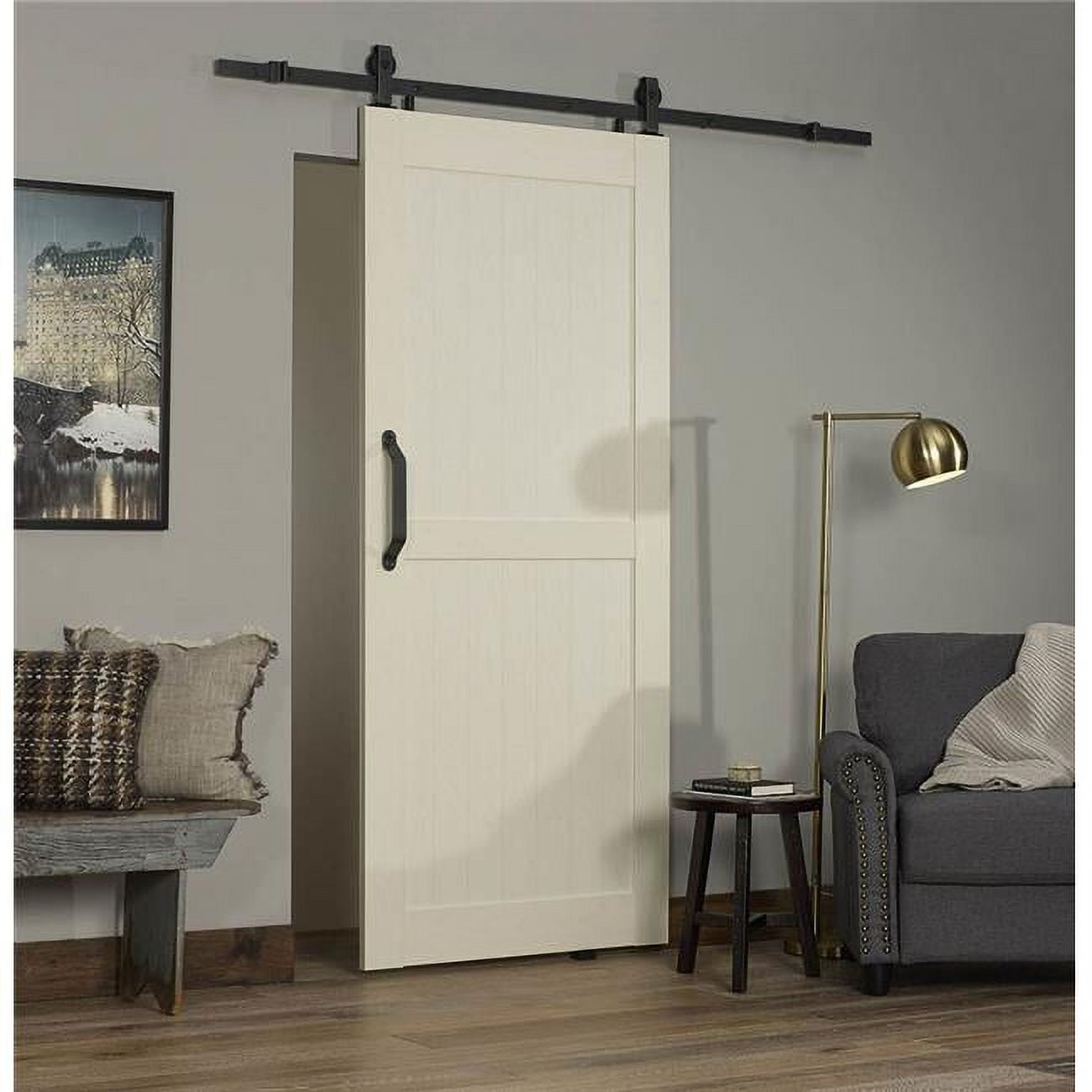 Montana White Ash PVC Barn Door Kit with Hardware