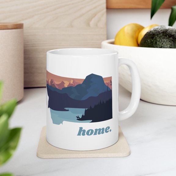 Montana Hometown Map Coffee Mug - 11oz Montana Full Color Wrap Design Cup