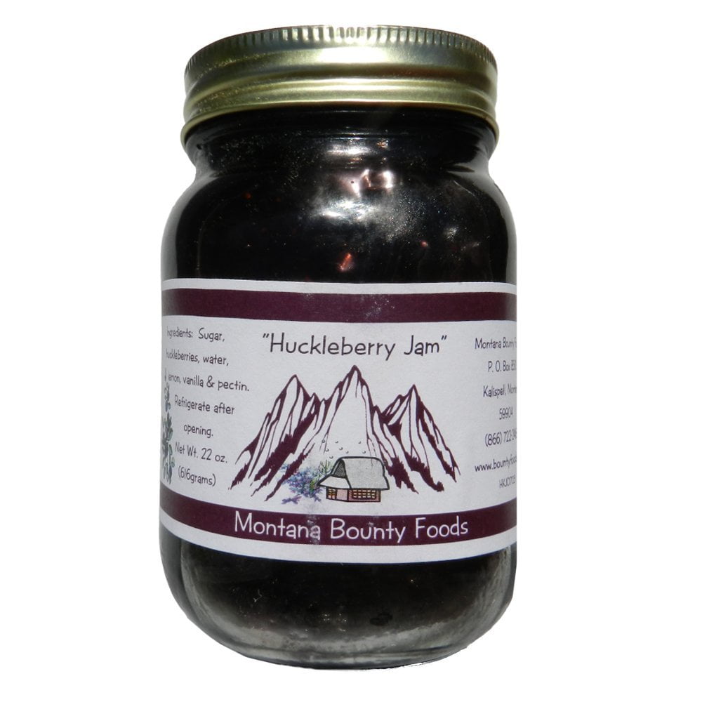 Montana Huckleberry Jam Dessert Breakfast 22 oz Fruit Grown Hand