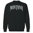 thumbnail image 1 of Montana Humor Graphic Black Men's Crewneck Sweatshirt, 1 of 1