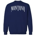 thumbnail image 1 of Montana Humor Graphic Navy Men's Crewneck Sweatshirt, 1 of 1