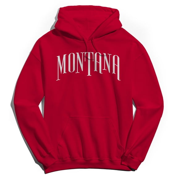 Montana Humor Graphic Red Men's Crewneck Sweatshirt Hoodie