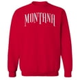 thumbnail image 1 of Montana Humor Graphic Red Men's Crewneck Sweatshirt, 1 of 1