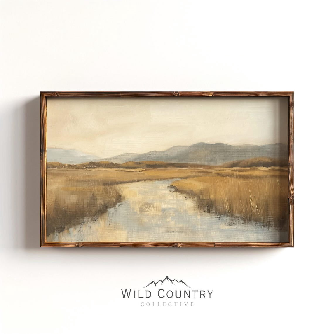 Montana Landscape Vintage River Brown For Farmhouse Or Clark Fork ...