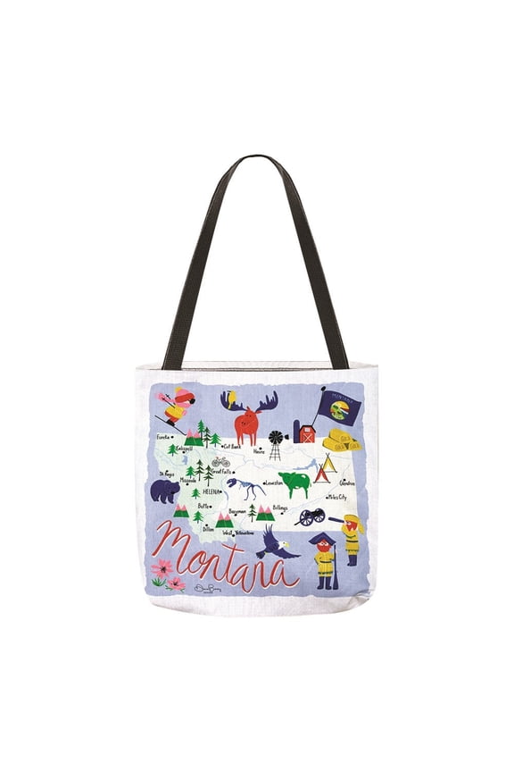 Montana Map 18" Tote Bag