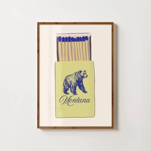 Montana Matchbox Us Travel Montana USA State Rocky Mountains Portrait Decor Unframed Paper Print