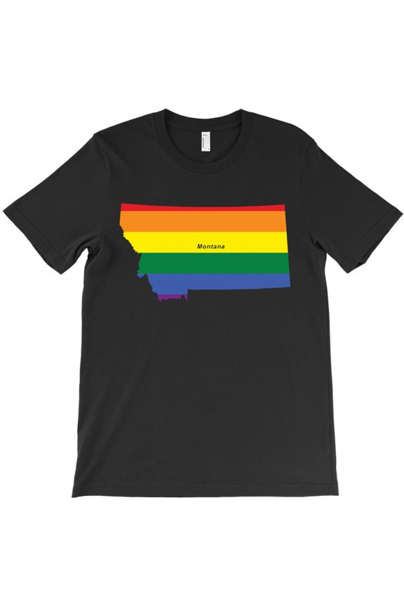 Montana Rainbow Flag, State Pride Graphic Design For Montana G19673 Unisex T-Shirt, Up to Size 5XL