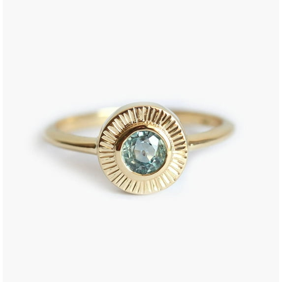 Montana Sapphire Ring, Montana Sapphire Engagement Ring, Natural Sapphire Solitaire Ring