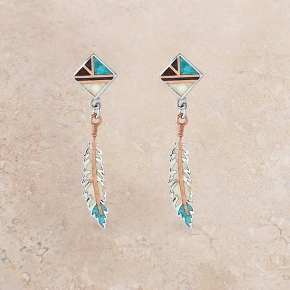 Montana Silversmiths Women's American Legends Feather Earrings Silver One Size