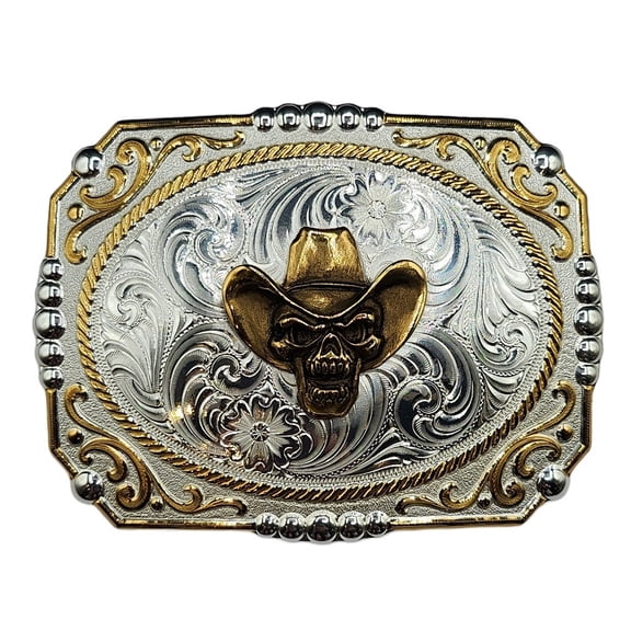 Montana Silversmiths Cowboy Skull Cameo - Acc Buckle  - 25815-711