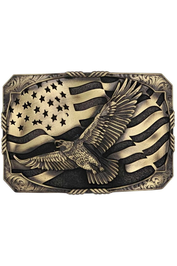 American Flag Series Attitude Western Buckle Forever Free Heritage
